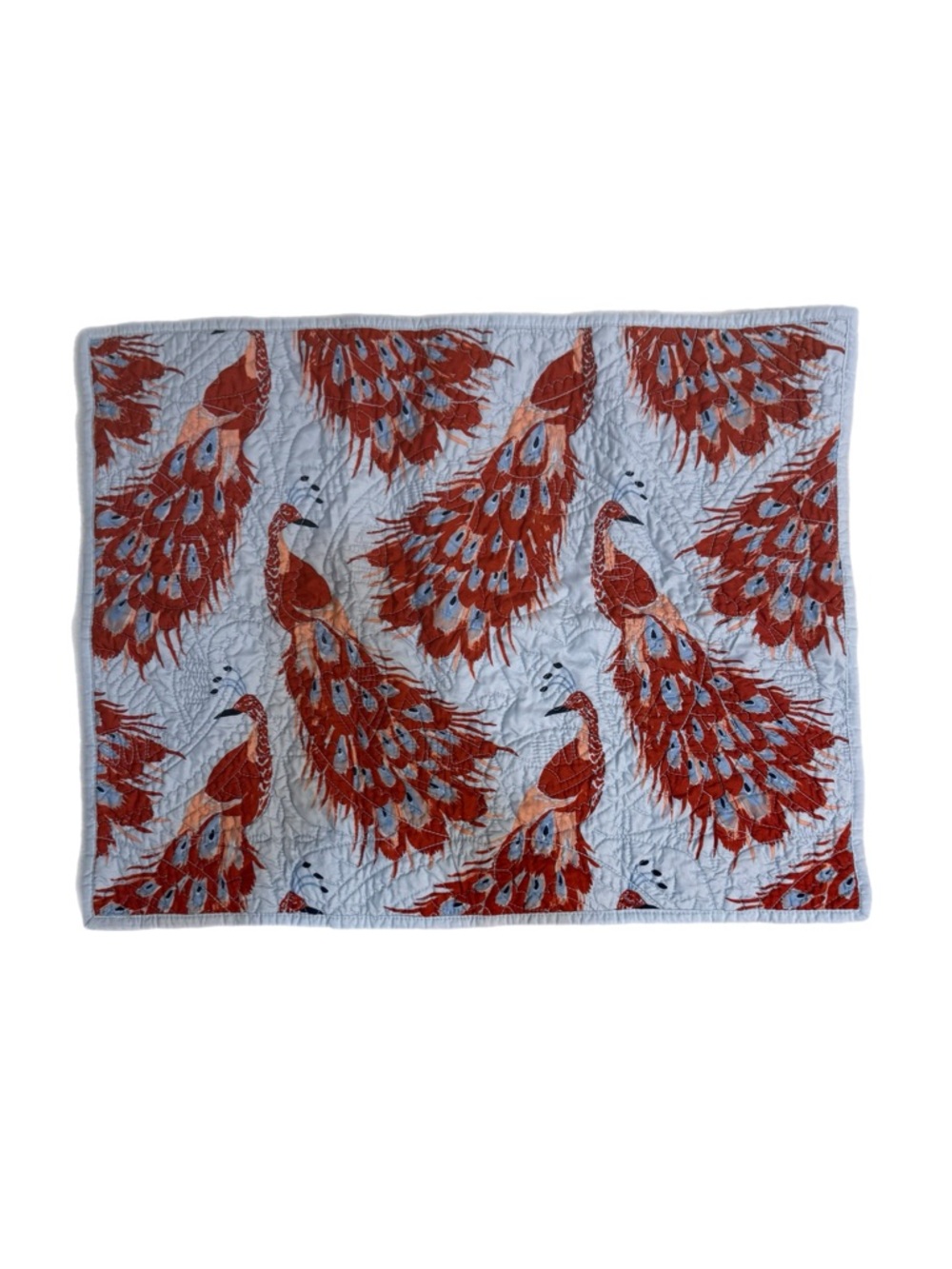 Opalhouse Quilted Peacock Print Standard Pillowcase Feminine Cottagecore